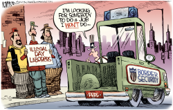 ILLEGAL DAY LABORERS- -   by Rick McKee