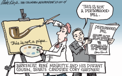LOCAL SURREALIST CORY GARDNER  by Mike Keefe