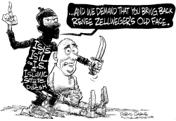 RENEE ZELLWEGER AND ISIS by Daryl Cagle
