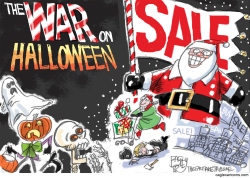 THE WAR ON HALLOWEEN  by Pat Bagley