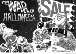 THE WAR ON HALLOWEEN  by Pat Bagley
