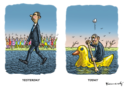 OBAMA YESTERDAY AND TODAY by Marian Kamensky