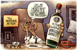 OBAMA HANGOVER  by Rick McKee