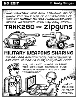 Military Weapons Sharing by Andy Singer