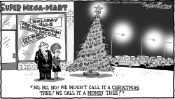 EARLY CHRISTMAS SEASON by Bob Englehart