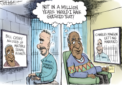 COSBY AND MANSON by Joe Heller