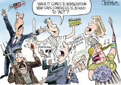 IMMIGRATION REACTION by Joe Heller