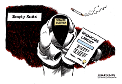 OBAMACARE LAWSUIT COLOR by Jimmy Margulies