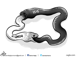 TERRORISM SNAKES by Osama Hajjaj