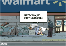 BLACK FRIDAY SHOPPERS CAMP IN LINE- by R.J. Matson