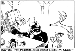 EXECUTIVE ORDER TO THE NORTH POLE, B/W by Randy Bish