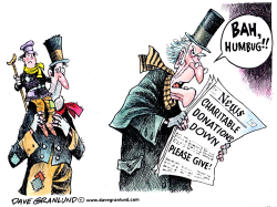DONATIONS DOWN by Dave Granlund