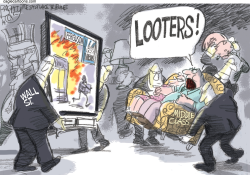 LOOTERS AND THUGS by Pat Bagley