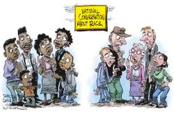 NATIONAL CONVERSATION ABOUT RACE by Daryl Cagle