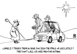 GAS PRICES, B/W by Randy Bish