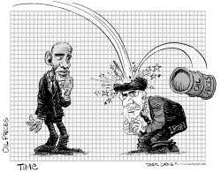 IRAN AND OIL PRICE DROP by Daryl Cagle