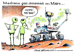 MARS METHANE DETECTED by Dave Granlund
