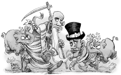 NEW YEAR OBAMA WITH REPUBLICANS by Daryl Cagle