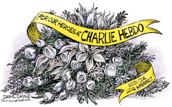 WITH OUR LOVE TO CHARLIE HEBDO  by Daryl Cagle