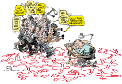 THE MEDIA AND RED LINES  by Daryl Cagle