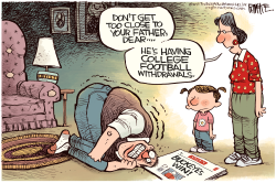 FOOTBALL WITHDRAWALS  by Rick McKee