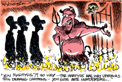 MARTYRS by Milt Priggee