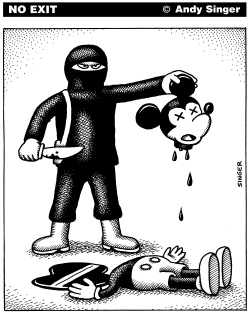 ISIS BEHEADS MICKEY MOUSE by Andy Singer