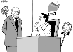 SCHULZ VISITS TSIPRAS by Rainer Hachfeld