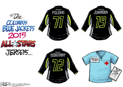 LOCAL OH - BLUE JACKETS ALL-STARS  by Nate Beeler