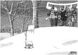 GROUNDHOG SURRENDERS TO LATEST BLIZZARD by R.J. Matson