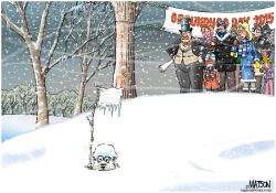 GROUNDHOG SURRENDERS TO LATEST BLIZZARD- by R.J. Matson