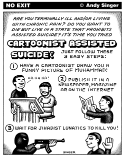 CARTOONIST ASSISTED SUICIDE by Andy Singer