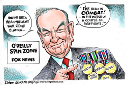 BRIAN WILLIAMS AND O'REILLY by Dave Granlund