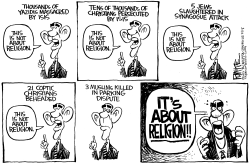 OBAMA AND RELIGION by Rick McKee