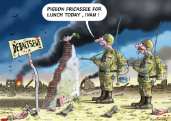 PIGEON FRICASSEE by Marian Kamensky