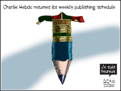 CHARLIE HEBDO RETURNS by Terry Mosher