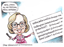 Hillary emails by Dave Granlund