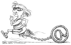 HILLARY E-MAIL SCANDAL AND HER RUN by Daryl Cagle