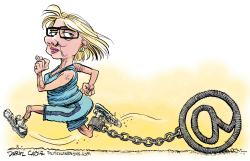 HILLARY E-MAIL SCANDAL AND HER RUN  by Daryl Cagle
