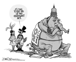 LATINO VOTE AND THE GOP BW by John Cole