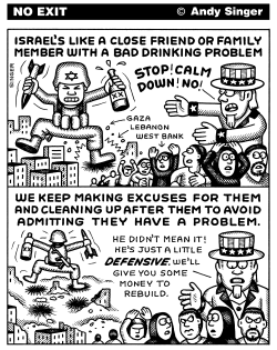 ISRAEL ALCOHOLIC FRIEND by Andy Singer