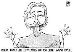 HILLARY'S EMAIL, B/W by Randy Bish