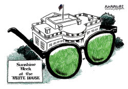 SUNSHINE WEEK AT THE WHITE HOUSE  by Jimmy Margulies