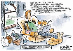 SOCIAL NETWORK SPRING CLEANING by Jeff Koterba