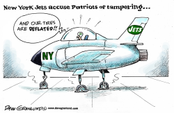NY JETS ACCUSE PATRIOTS by Dave Granlund