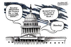 SENATOR MENENDEZ AND CAMPAIGN DONOR COLOR by Jimmy Margulies