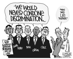 GOP AND RFRA BW by John Cole