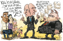TWO FACED JERRY BROWN  by Daryl Cagle