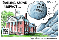 ROLLING STONE AND UVA FRAT HOUSE by Dave Granlund