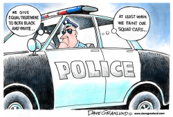 POLICE BLACK AND WHITE by Dave Granlund